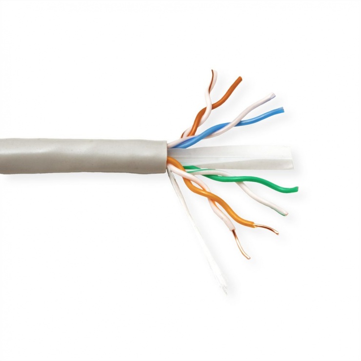 Cablu de retea UTP cat 6A fir solid 300m, Value 21.99.1685 imagine noua